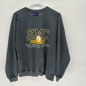 Vintage MV Sport Saint Micheal College Crewneck Sweatshirt University  L